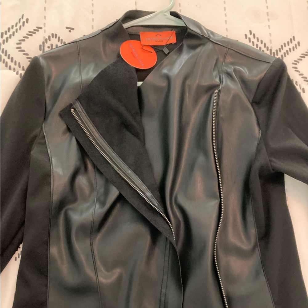 Women’s faux leather moto jacket